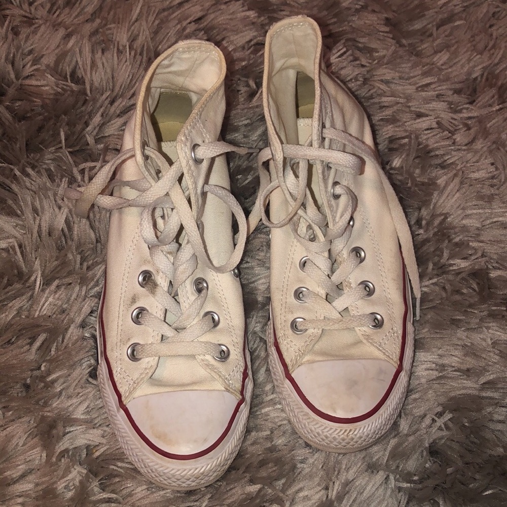 White converse high tops